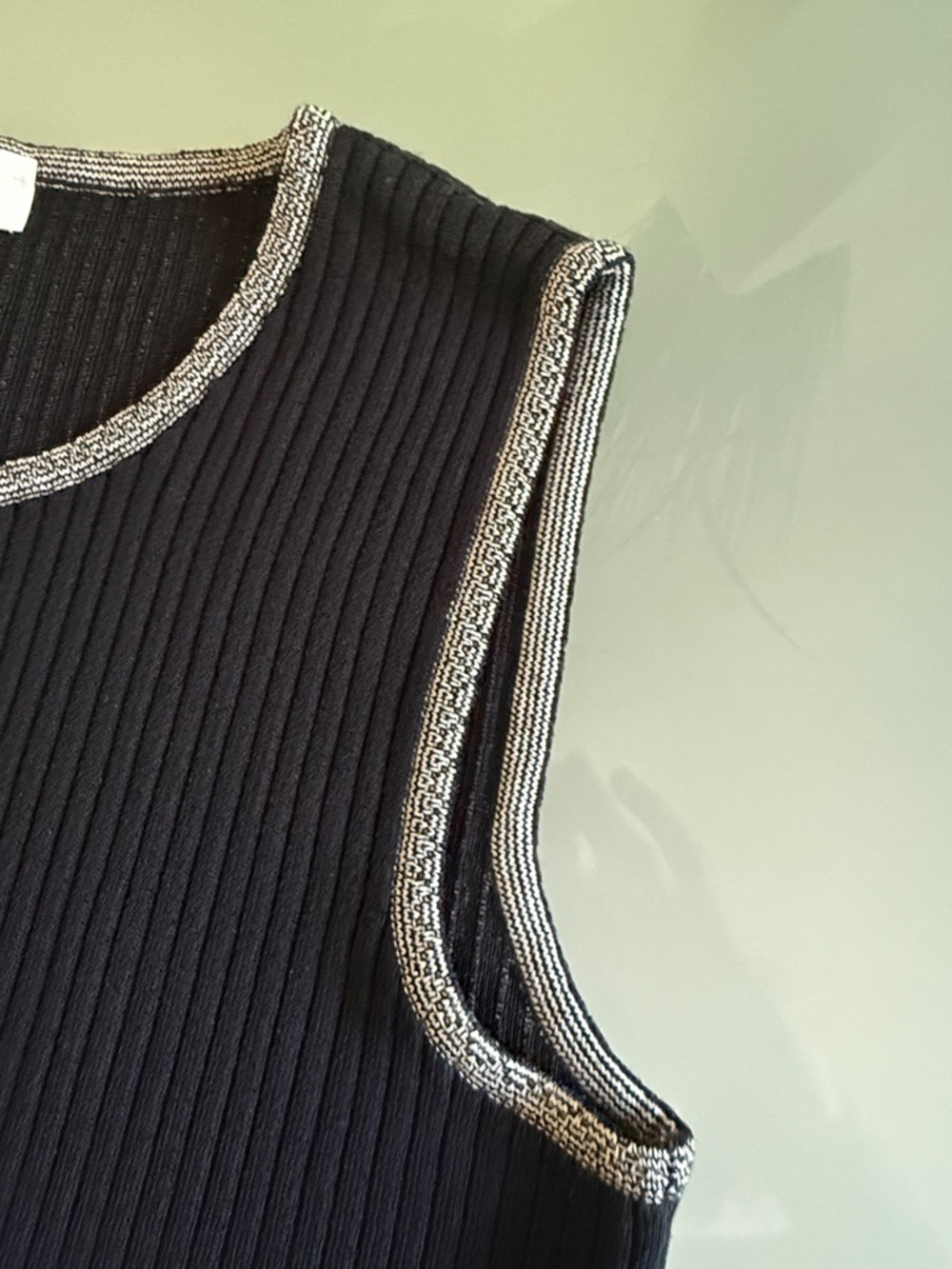 Escada Margareta Ley Black Knit Tank Top Designer Sleeveless Couture Top - Picture 3 of 5